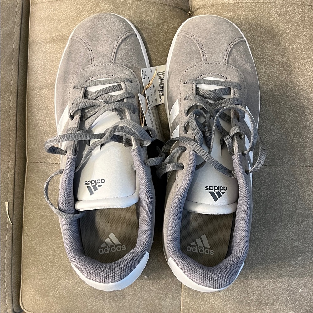 Adidas Classic Gray and White Sneakers